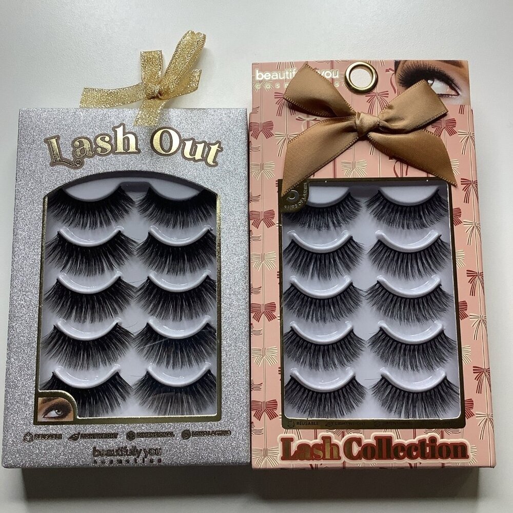 Lash Collection 2 Packs Of Five Reusable Lashes Beautifully You. New In Box.